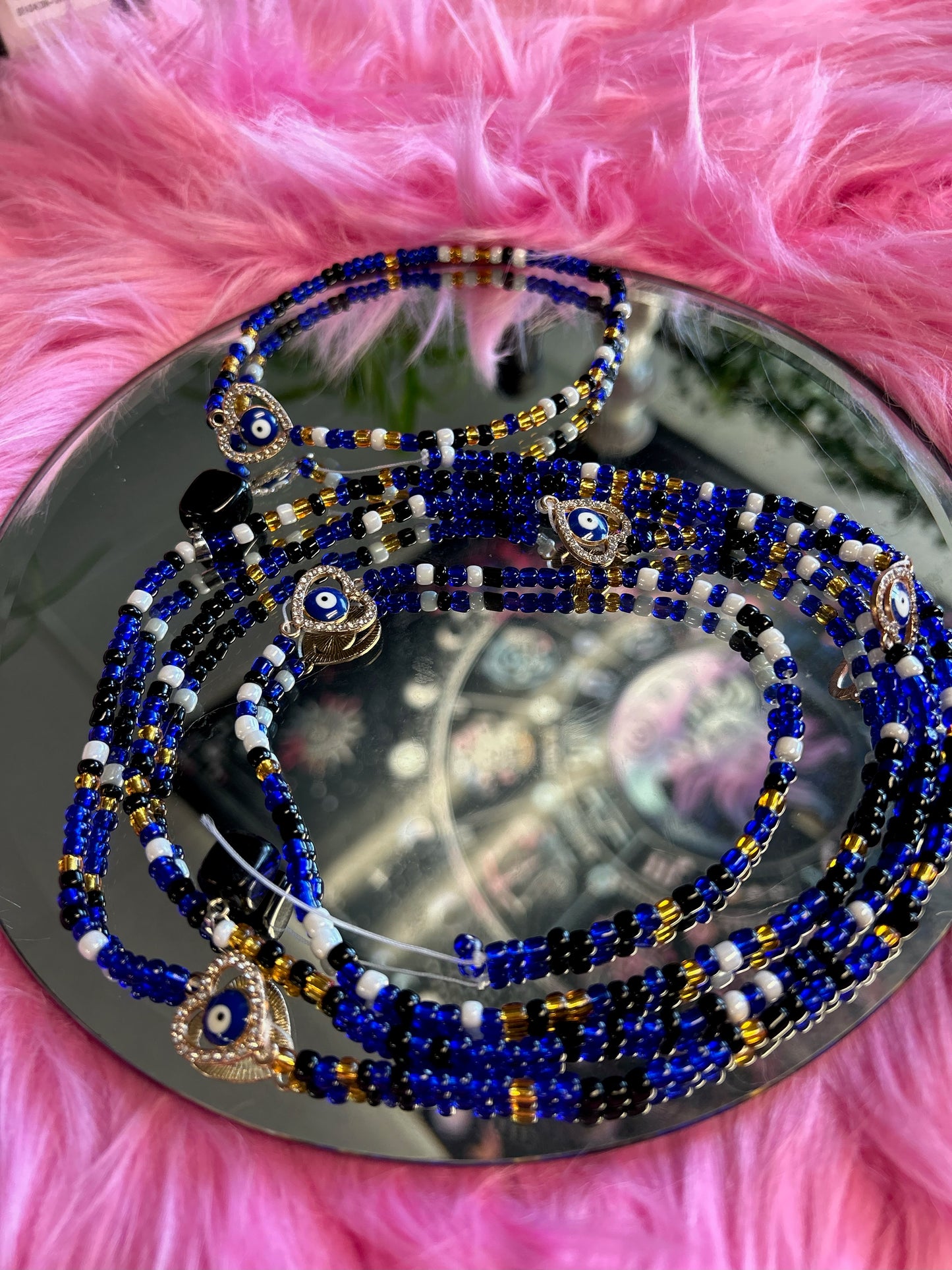 Evil Eye Waistbead/Anklet Set