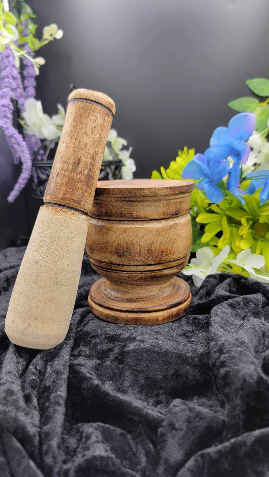 Wooden Mortar & Pestles