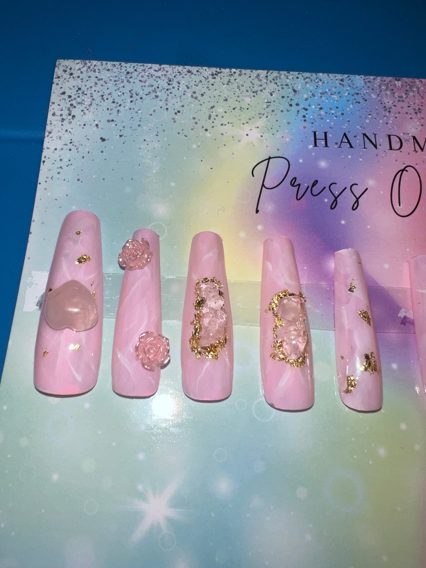 Rose Quartz Press Ons