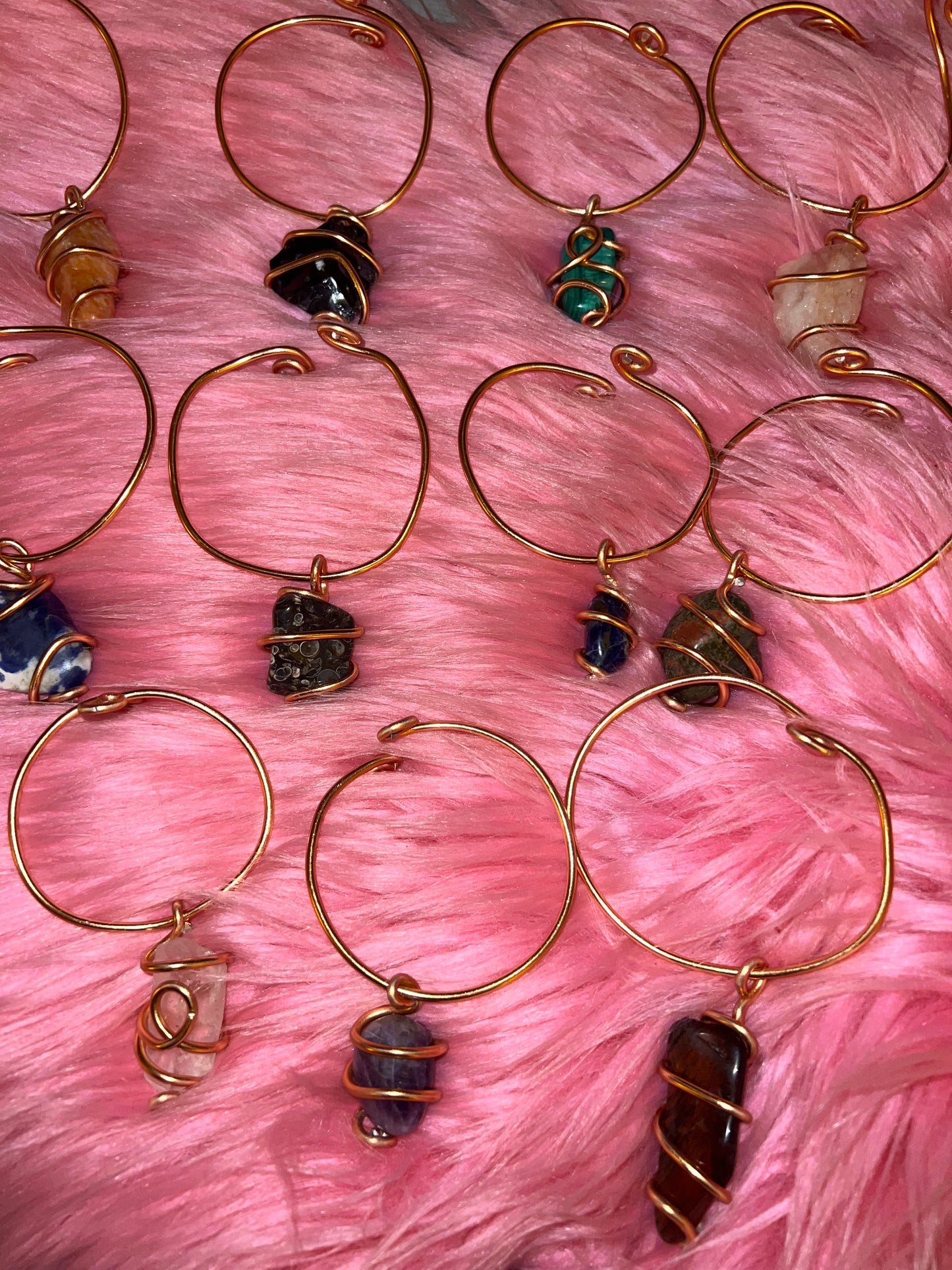 Copper Bangles W/ Crystals