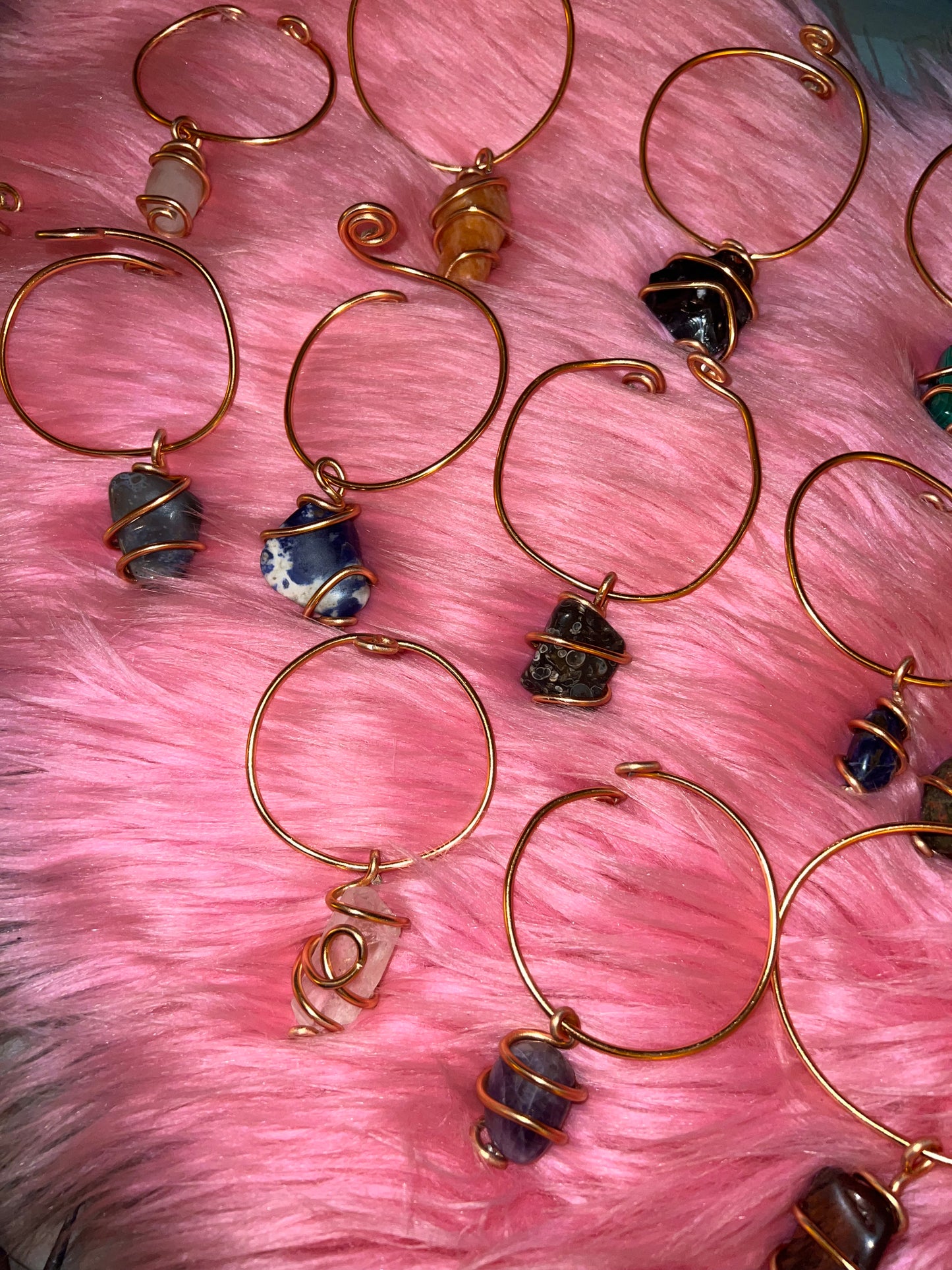 Copper Bangles W/ Crystals