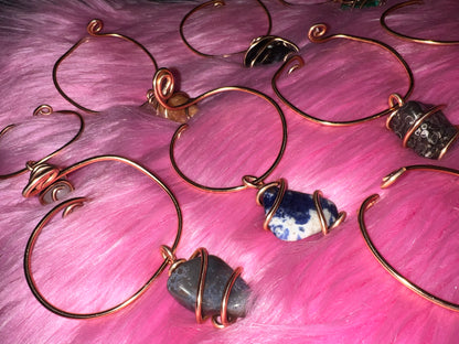 Copper Bangles W/ Crystals