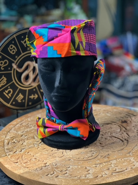 African Hat/Tie Set (Sale)